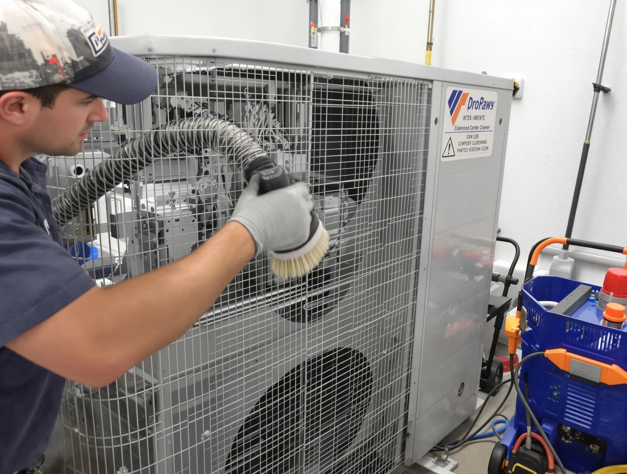 Bridgewater Air Duct Cleaning specialist performing precision AC coil cleaning for improved system performance in Bridgewater