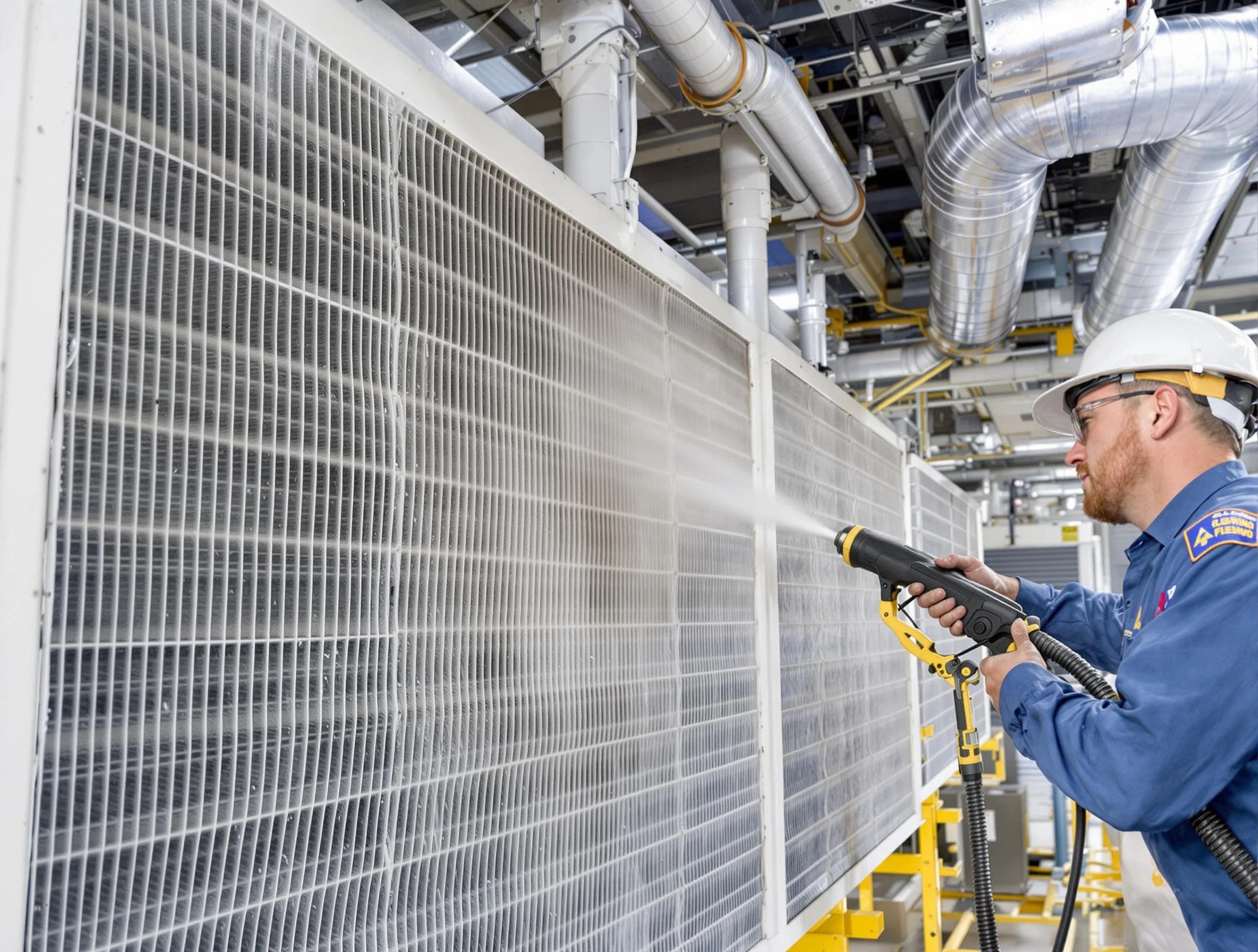 Professional commercial coil cleaning by Bridgewater Air Duct Cleaning in Bridgewater