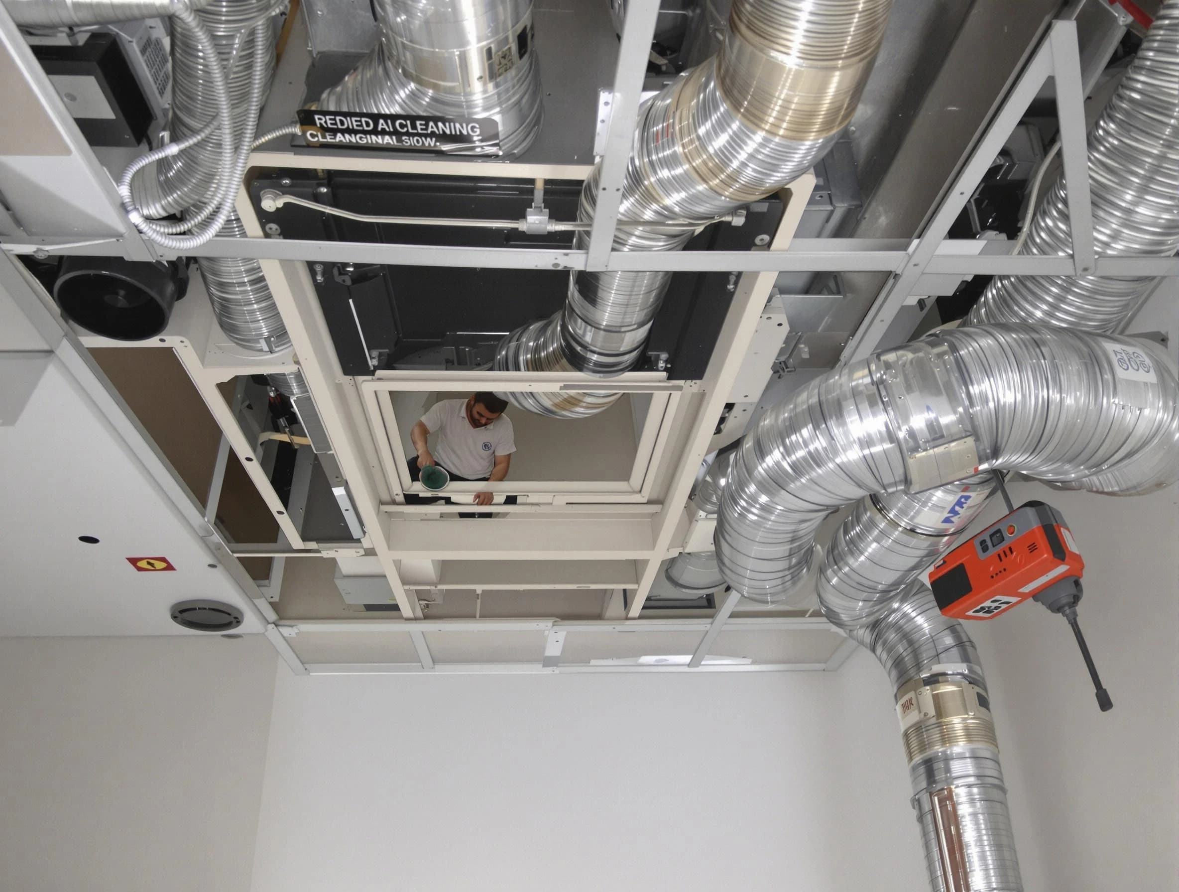 Bridgewater Air Duct Cleaning technician performing detailed central duct system cleaning in Bridgewater