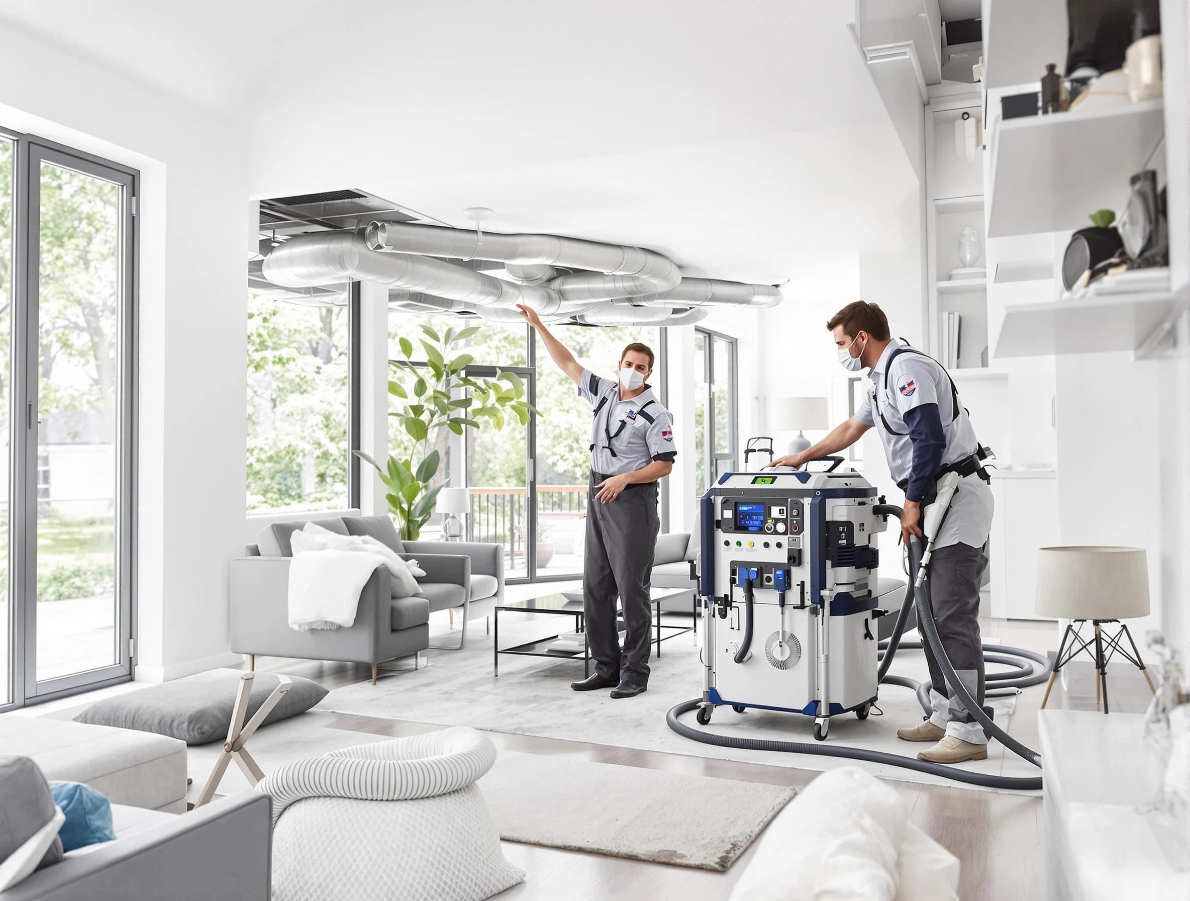 Bridgewater Air Duct Cleaning professional conducting pure air duct cleaning with state-of-the-art equipment in Bridgewater