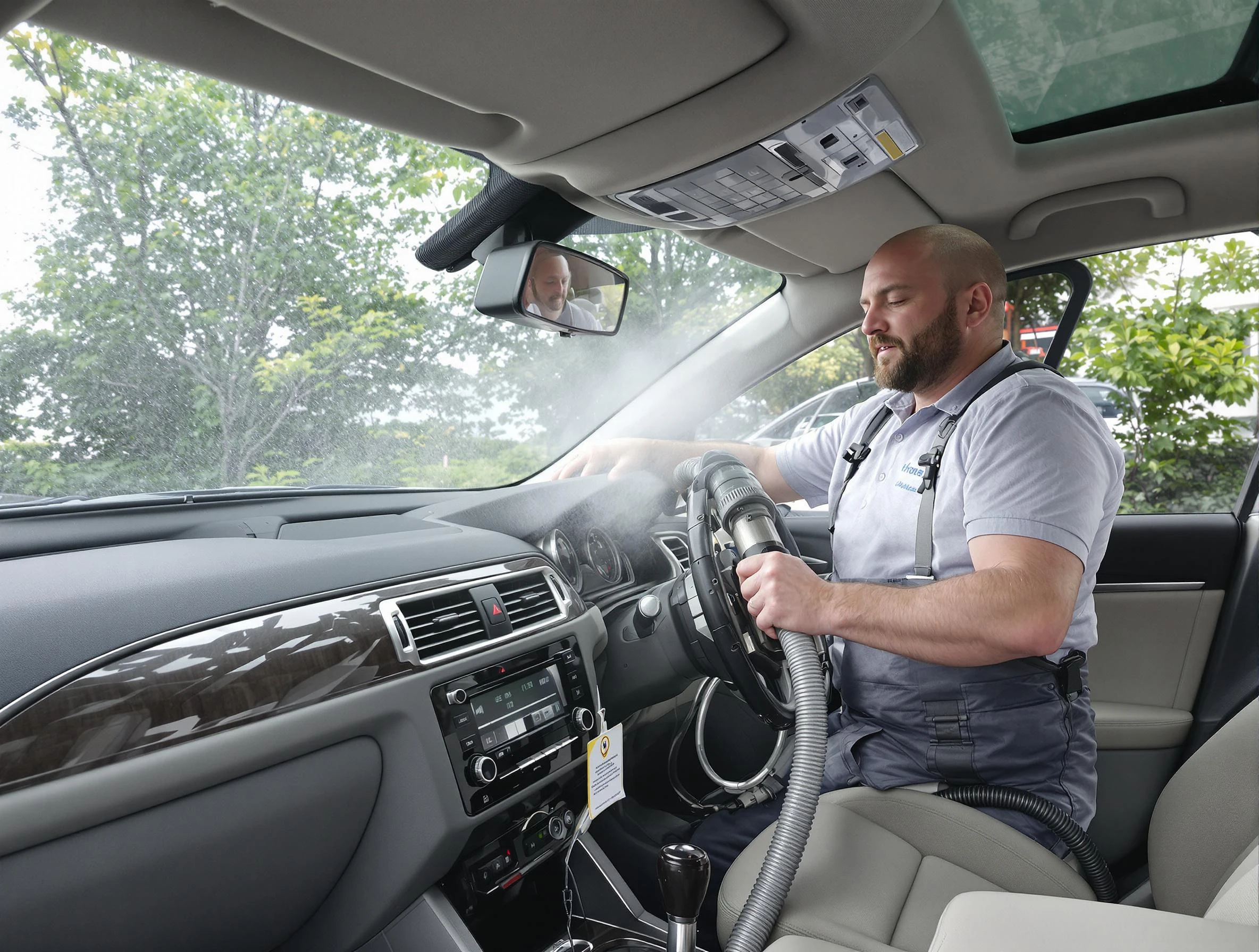 Bridgewater Air Duct Cleaning specialist performing professional car duct cleaning in Bridgewater