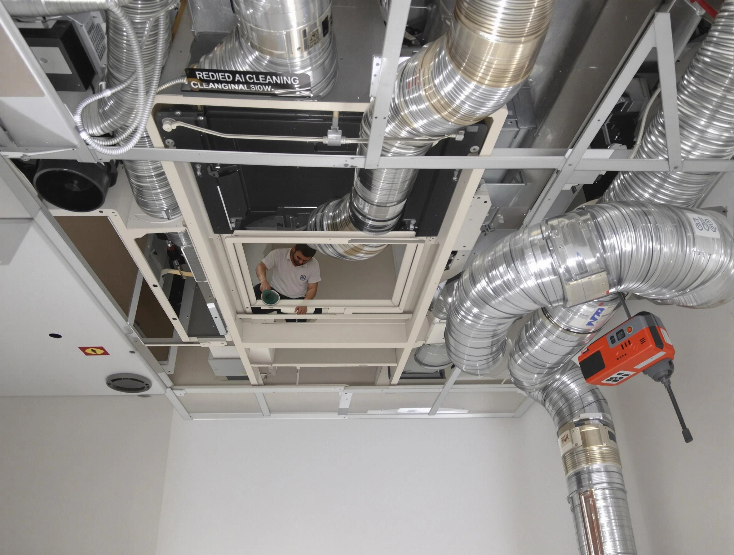 Bridgewater Air Duct Cleaning technician performing detailed central duct system cleaning in Bridgewater